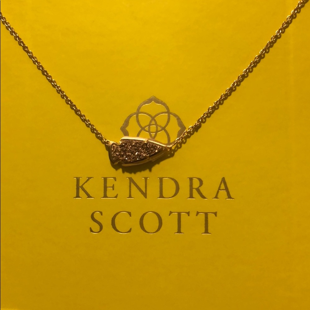 Kendra Scott Rose Gold Drusy Kasey Necklace